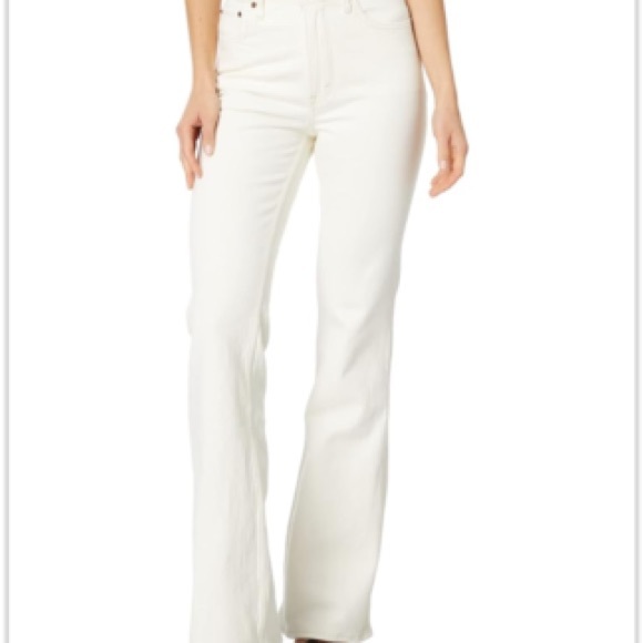 Abercrombie & Fitch Curve Love White Vintage Flare Jeans - Picture 1 of 4